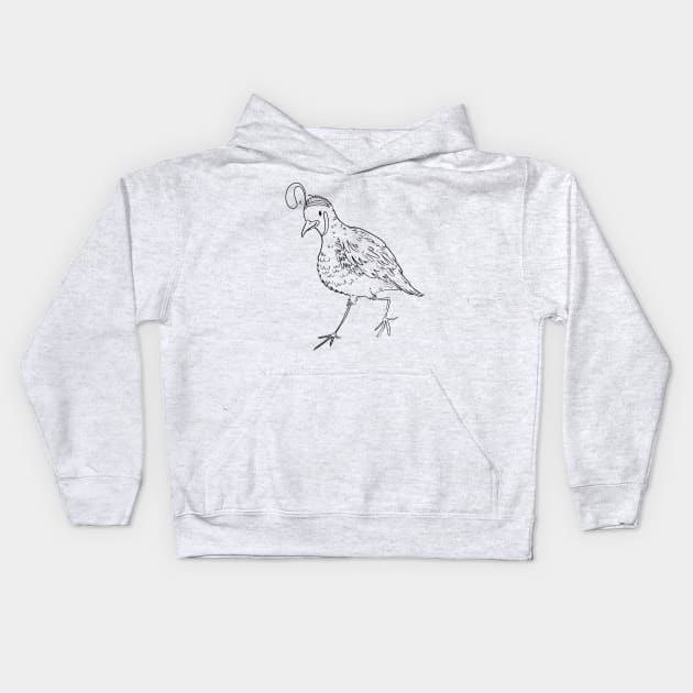 Quail Kids Hoodie by Rowena Aitken